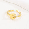 18K Gold Glossy Letter Ring