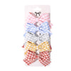 Floral Plaid Bow Hair Clips