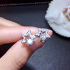 Diamond Stud Earrings 925 Silver