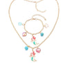 Mermaid Heart Pendant Jewelry Set