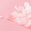 Mini Pink Butterfly Stud Earrings