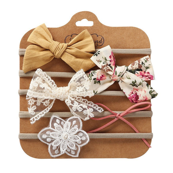 Handmade Baby Bow Headband Set