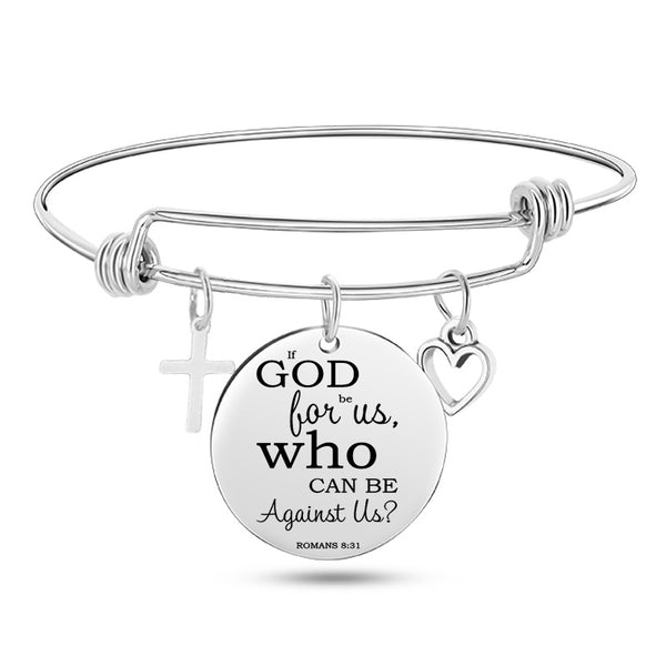 Jesus Bible Scripture Bangle Bracelet