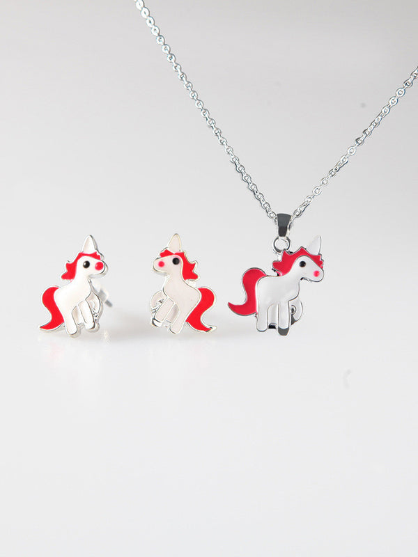 Trendy Alloy Pony Jewelry Set