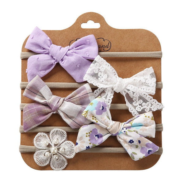 Handmade Baby Bow Headband Set