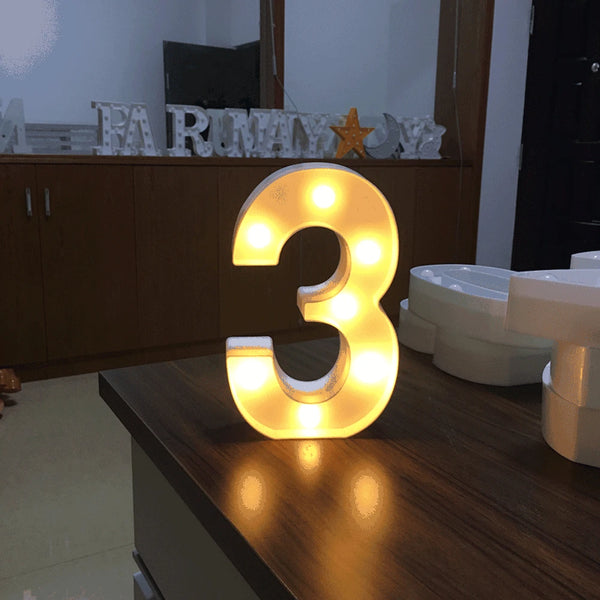 3 number Letter Lights
