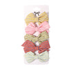 Floral Plaid Bow Hair Clips
