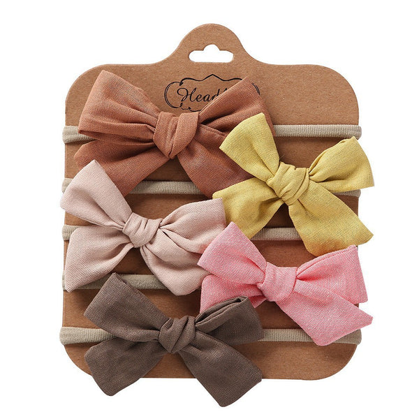 Handmade Baby Bow Headband Set