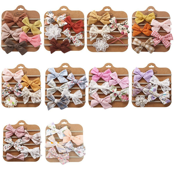 Handmade Baby Bow Headband Set