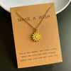 Girls Fashion Sunflower Pendant Necklace