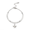 Stainless Steel Starfish Charm Bracelet