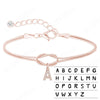 Zircon Letter Knotted Bracelet