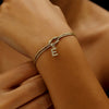 Zircon Letter Knotted Bracelet