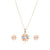 Elegant Stud Earrings Necklace Set