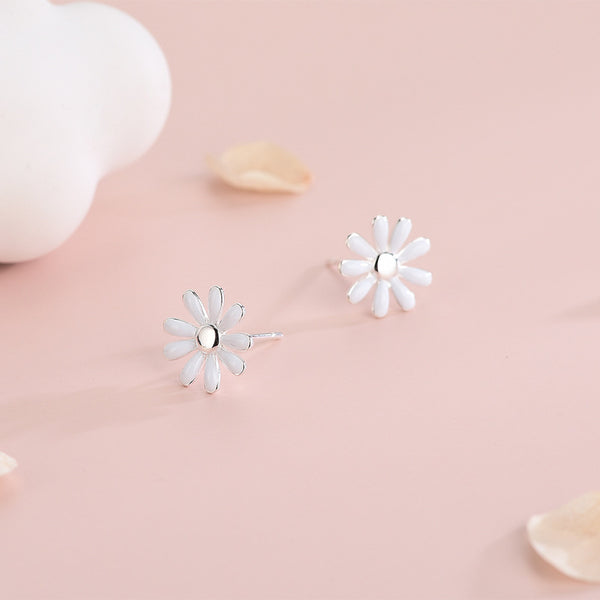 S925 Sterling Silver Daisy Earrings