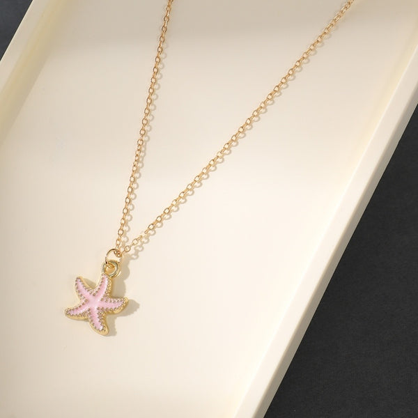 Pearl Shell Starfish Pendant Necklace