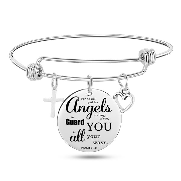 Jesus Bible Scripture Bangle Bracelet