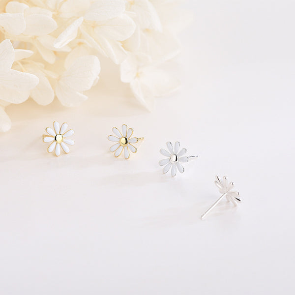 S925 Sterling Silver Daisy Earrings