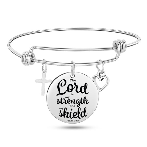 Jesus Bible Scripture Bangle Bracelet
