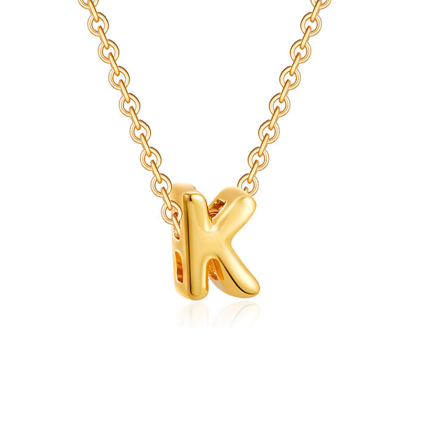 Bubble Letter Pendant Necklace