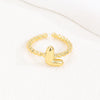 18K Gold Glossy Letter Ring