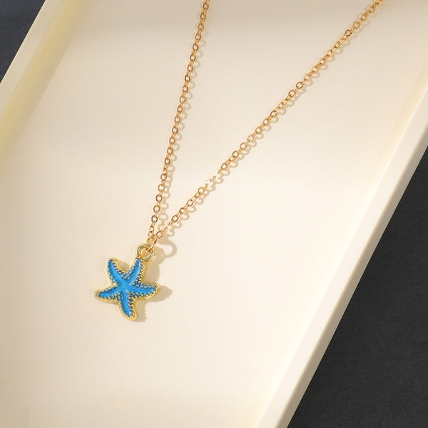 Pearl Shell Starfish Pendant Necklace
