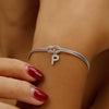 Zircon Letter Knotted Bracelet