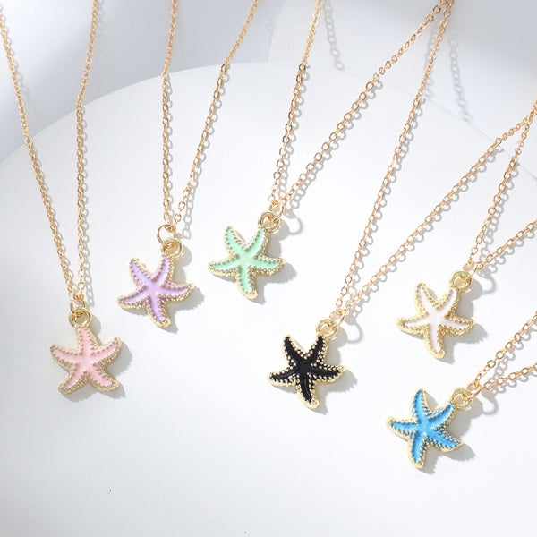 Pearl Shell Starfish Pendant Necklace