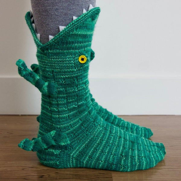 Knit Crocodile Winter Warm Socks