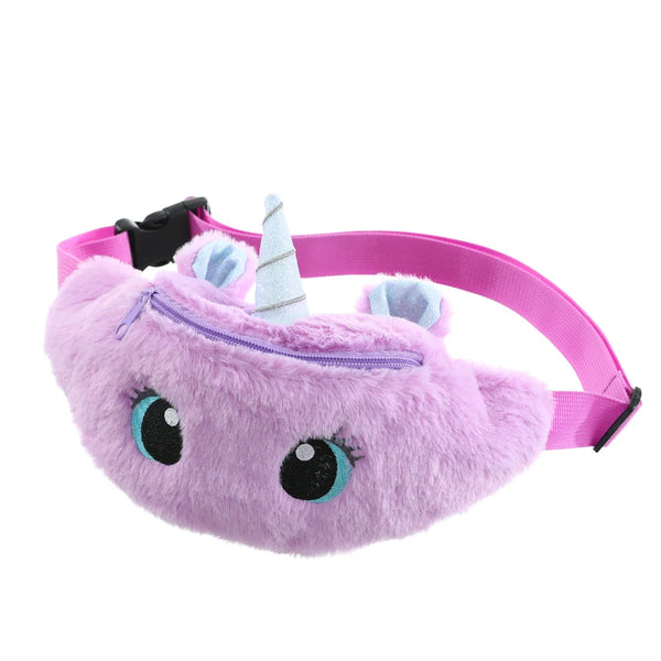 Plush Unicorn Waist Bag for Kids