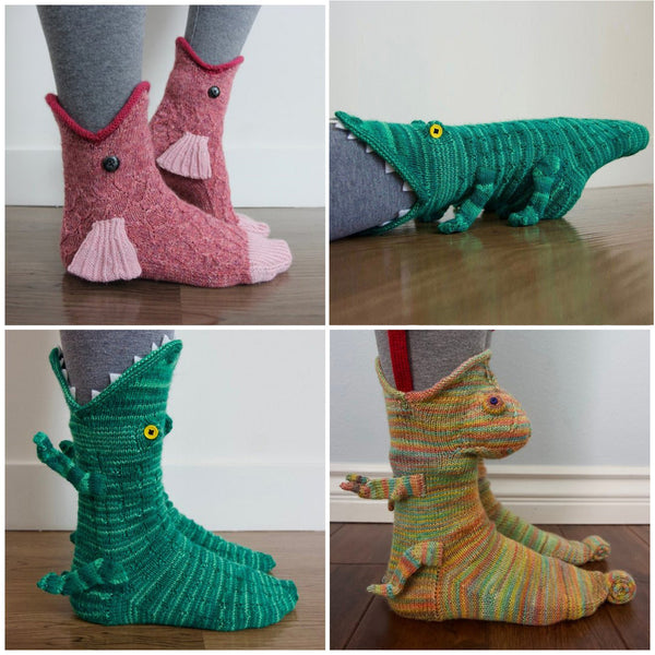 Knit Crocodile Winter Warm Socks