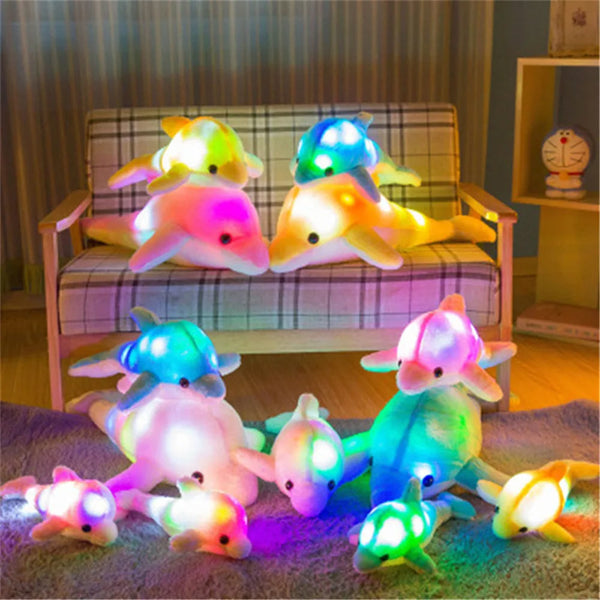LED Light Dolphin Pillow