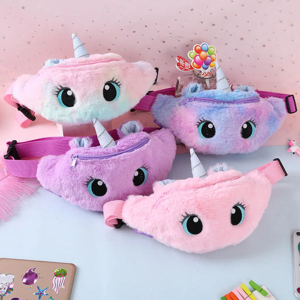 Plush Unicorn Waist Bag for Kids