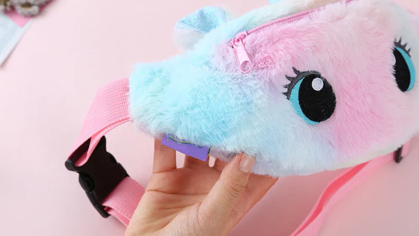 Plush Unicorn Waist Bag for Kids