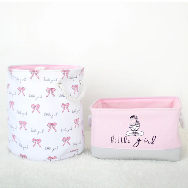 Pink Foldable Laundry Basket