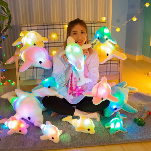 LED Light Dolphin Pillow