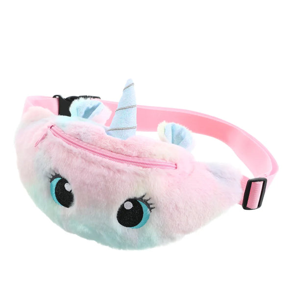 Plush Unicorn Waist Bag for Kids