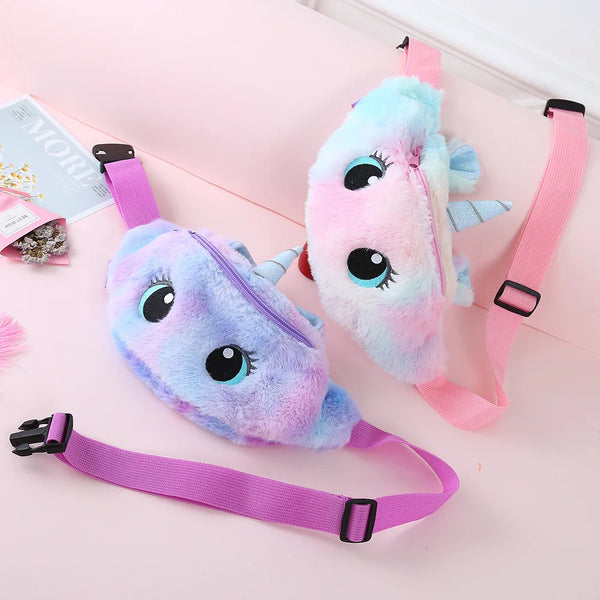 Plush Unicorn Waist Bag for Kids