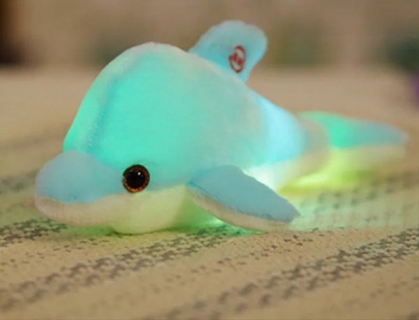 LED Light Dolphin Pillow
