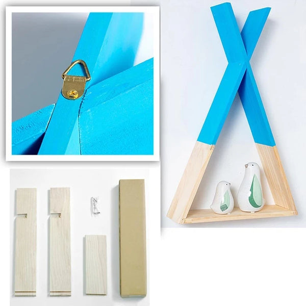 Nordic Wooden Trigon Shelf