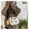 Cute Small Canvas Bag with Pendant