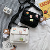 Cute Small Canvas Bag with Pendant