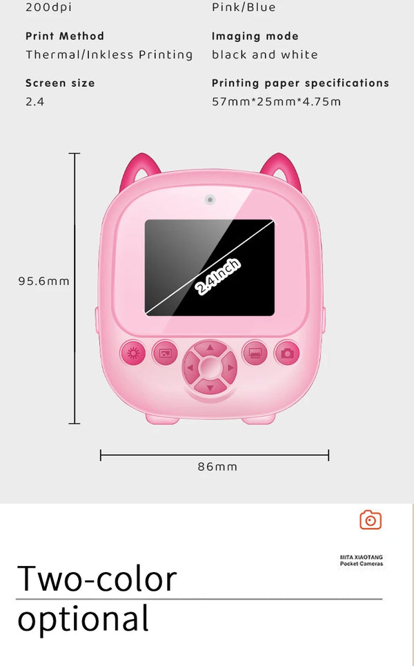 Children Digital Camera Instant Print