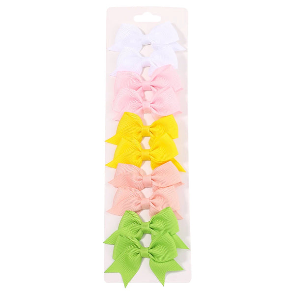 Cute Solid Ribbon Bow Hair Clips