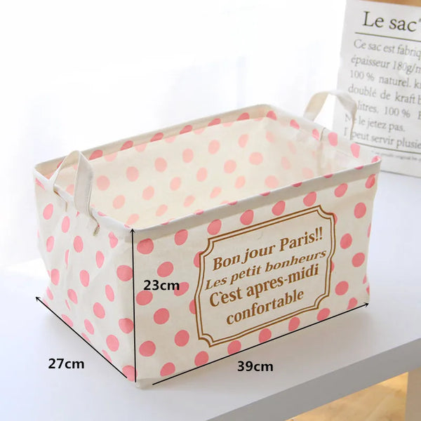 Pink Foldable Laundry Basket