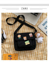 Cute Small Canvas Bag with Pendant