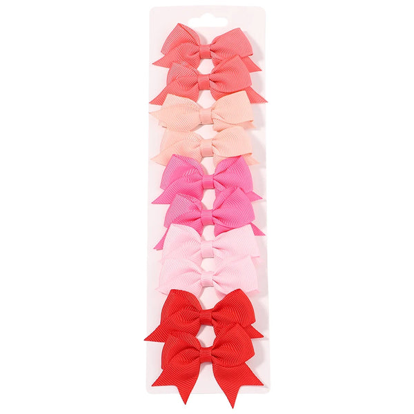 Cute Solid Ribbon Bow Hair Clips