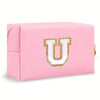 Preppy Chenille Letter Makeup Bag
