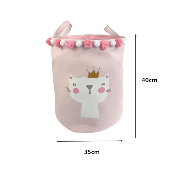 Pink Foldable Laundry Basket