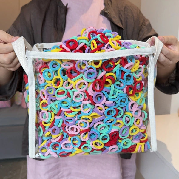 50Pcs Colorful Elastic Hair Ties